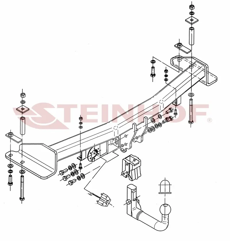 Tilhengerfeste SSANGYONG Rexton (eksl. version with parking sensors) 07/2006 - 04/2013
