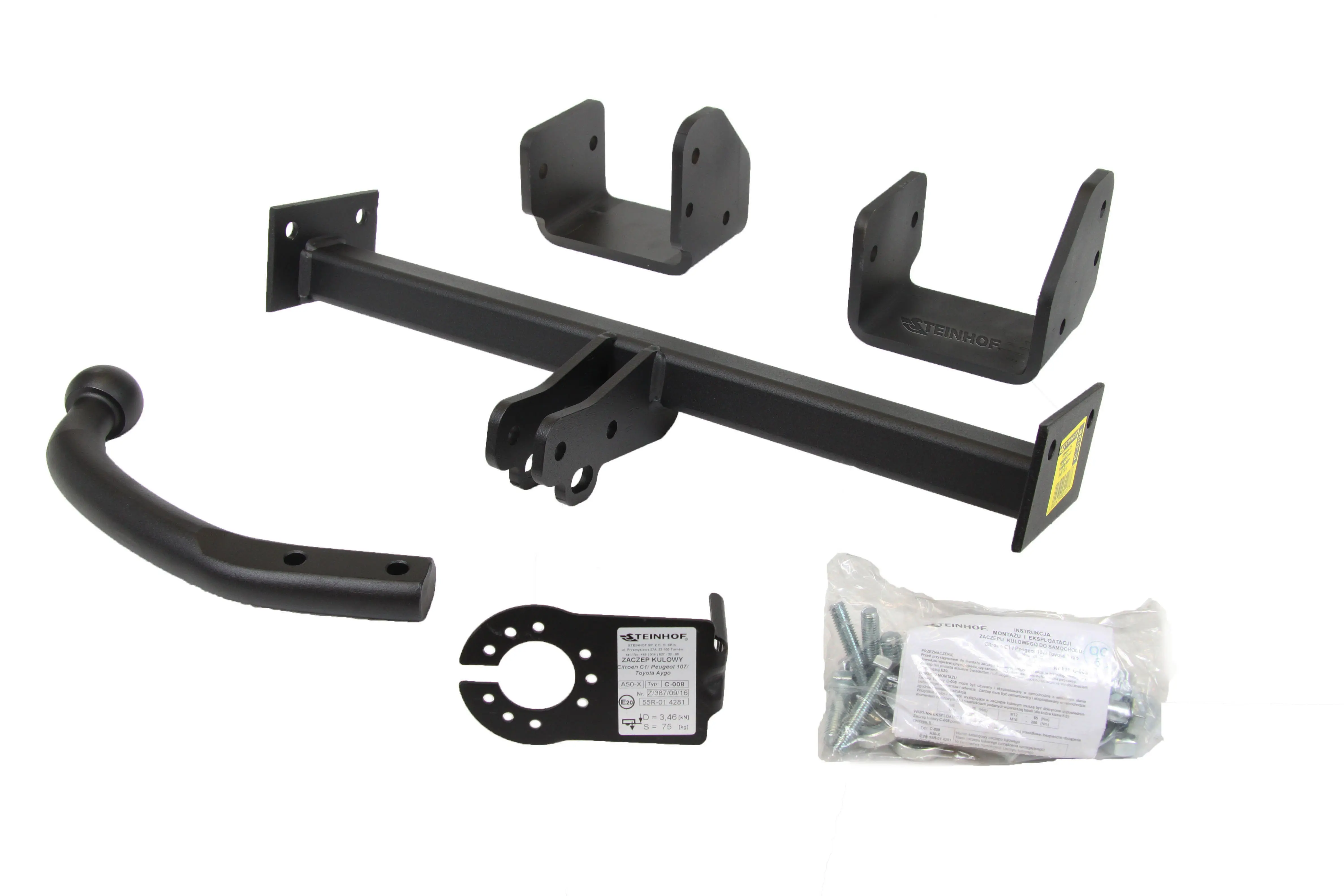 Tilhengerfeste TOYOTA Aygo (Use only as bicycle carrier) 2005 - 2014