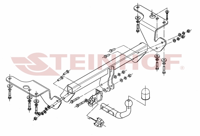 Tilhengerfeste TOYOTA Corolla 4D (E15) 2007 - 2010 / Toyota Auris II Touring Sports 2013-2018 – bilde 3