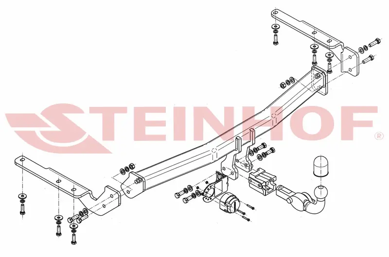 Tilhengerfeste TOYOTA Highlander II american version 2011 - 2014 – bilde 5