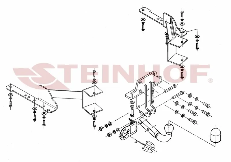 Tilhengerfeste Toyota Land Cruiser J150 2009 - 2024 │ fastmontert - Steinhof Trailer Towbar – bilde 3