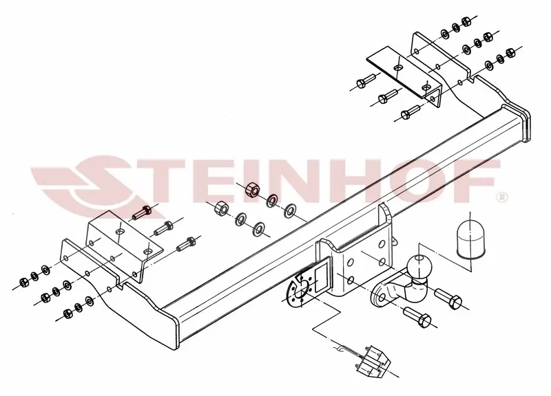 Tilhengerfeste TOYOTA RAV - 4  I (Not suitable for mounting the bicycle carrier) 06/1994 - 05/2000 – bilde 2