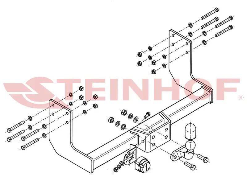 Tilhengerfeste VW Crafter I 2006 - 2016 / Mercedes-Benz Sprinter II (W906) 2006 - 2019 │ enkel bakhjul – bilde 3