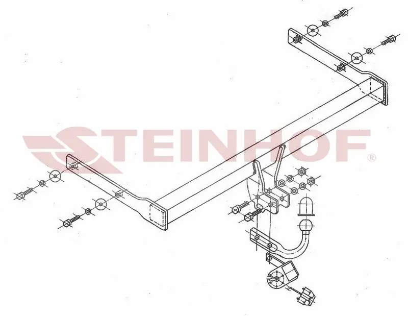 Tilhengerfeste VW Golf V 2003 - 2008 / VW Golf VI  2008 - 2012 – bilde 3