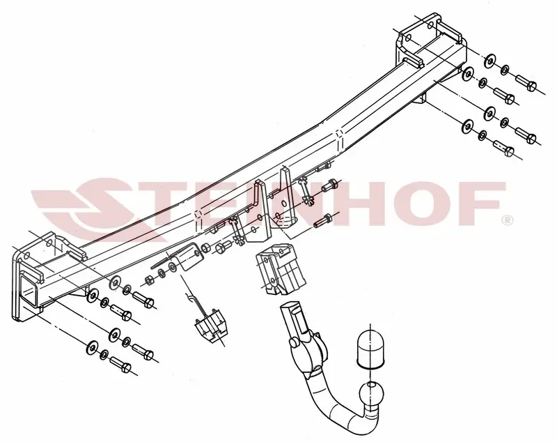Tilhengerfeste VW Touareg II (7P) 2010 - 2018 / Porsche Cayenne II (92A) 2010 - 2017 – bilde 2