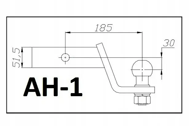 Tilhengerkobling for firkantopptak USA | Hengerfestedropp - 30 mm Image 5