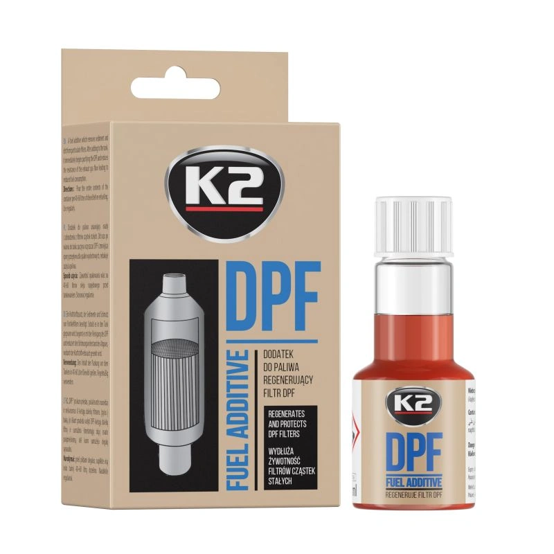 Tilsett dieselpartikkelfilterbeskyttelse K2 DPF Fuel Additive │ Effektivt tilsetningsstoff for rensing av DPF - 50 ml
