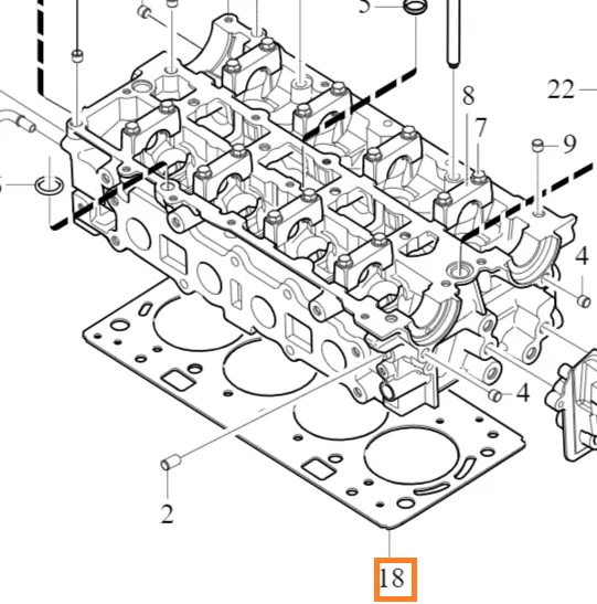 Topplokkpakning 1.6 Turbo Volvo Genuine® S60 S80 V40 V60 V70 2011-2015 │ B4164TX