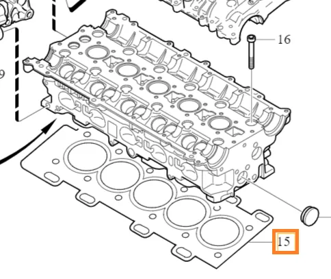 Topplokkpakning 2.0T 2.5T Volvo Genuine® C30 C70 S40 S60 S80 V40 V50 V60 V70 XC60 XC70 2004-2016 │ B5254TX/B5204TX