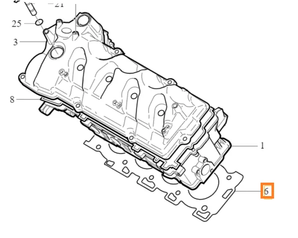 Topplokkpakning fremre Volvo Genuine® S80 XC90 2005-2011 │ 4.4 V8 B8444S