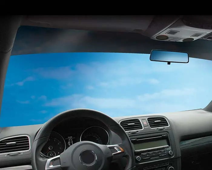 Topstripe Sunvisor Reflex Glare Strip | Solbeskyttelsesfilm for frontrute - Black