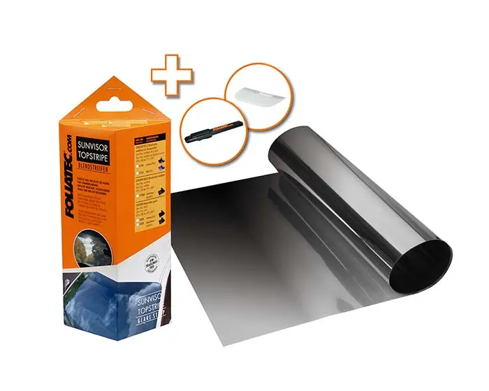 Topstripe Sunvisor Reflex Glare Strip | Solbeskyttelsesfilm for frontrute - Black – bilde 8