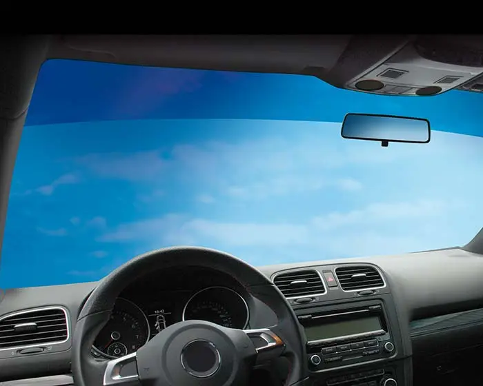 Topstripe Sunvisor Reflex Glare Strip | Solbeskyttelsesfilm for frontrute - Blue Image 1