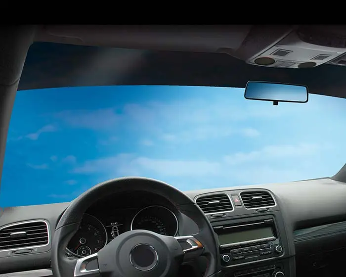Topstripe Sunvisor Reflex Glare Strip | Solbeskyttelsesfilm for frontrute - Deep Black Image 1