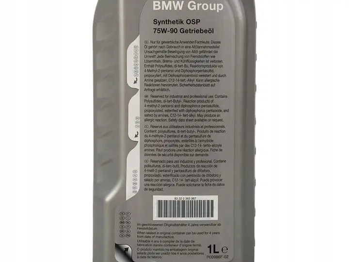 Transmisjonsolje 75W-90 BMW OSP │ Differential Oil Synthetic - 1L Image 2