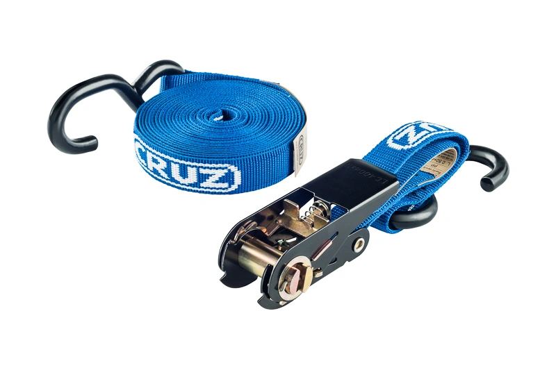 Transportstropp med strammemekanisme og 2 kroker Cruz 5 m (1 stk)