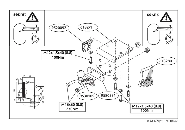 Trekkkrok tilhengerfeste VW Amarok I 2009 - 2020 – bilde 10