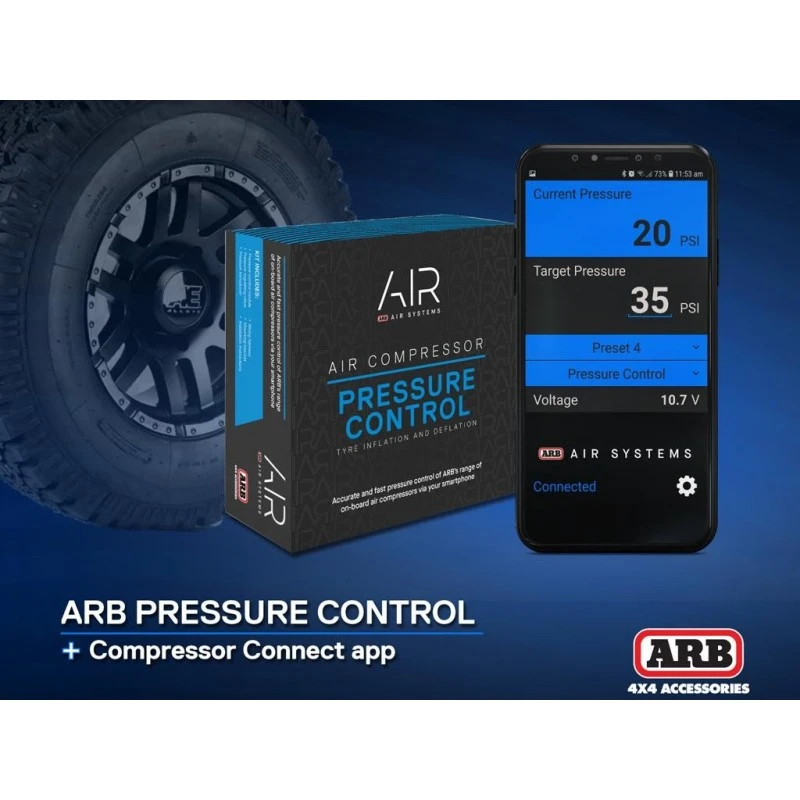 Trykkstyrings- og oppumpingssett til ARB-kompressorer e-manometer, e-pistol, e-deflator, 0830004