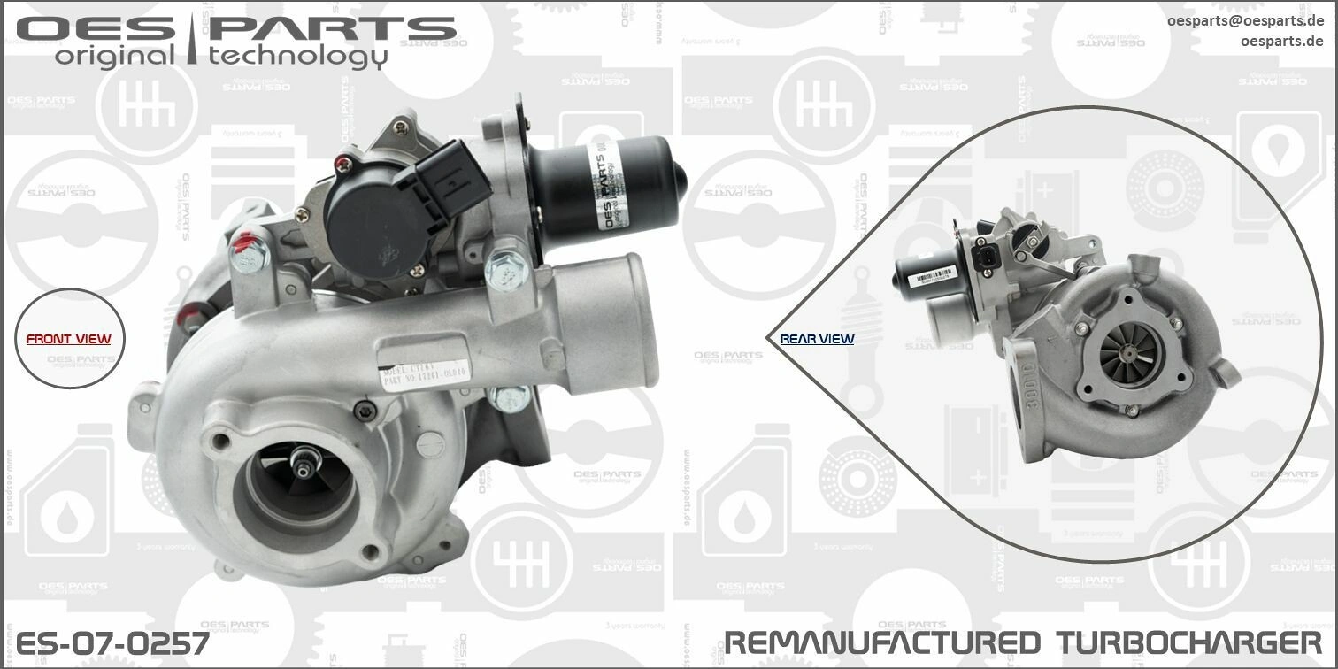 Turbolader Toyota Land Cruiser J120 3.0 D-4D 1KD-FTV │ OES Parts