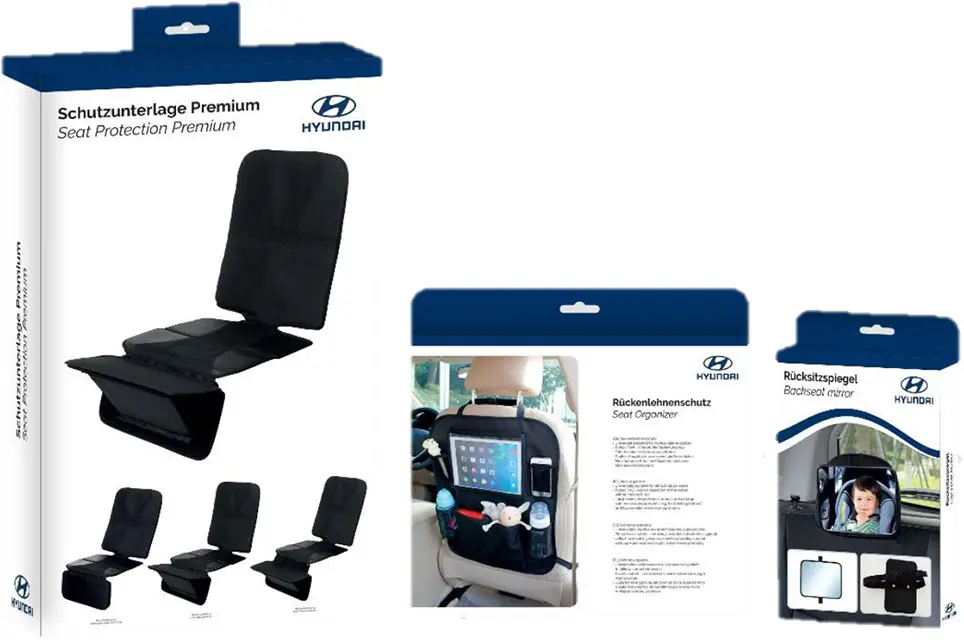 Underlag for barnesete Hyundai med fotstøtte │ Beskyttelsesmatte til baksete Packing under child seat Image 4