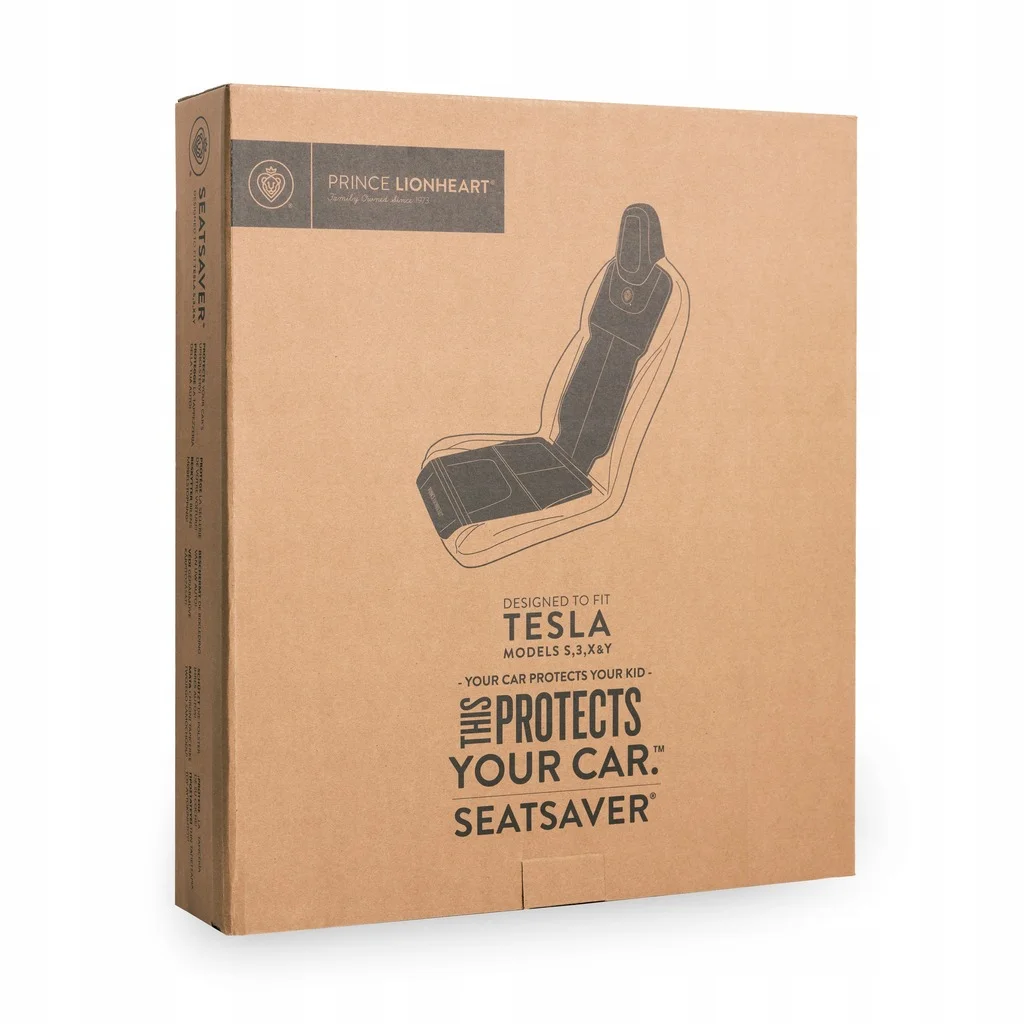 Underlag for barnesete Tesla Model S / 3 / X / Y Beige │ Beskyttelsesmatte til baksete Packing Under Child Seat - Beige Edition – bilde 6