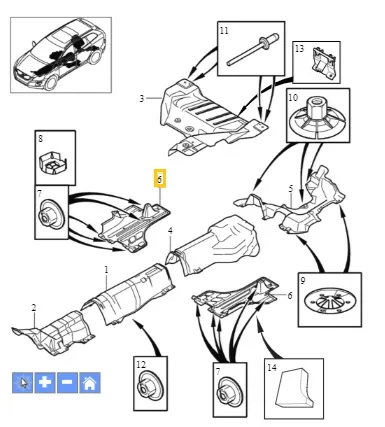 Understellsdeksel bak Volvo Genuine® XC60 XC70 2008-2017 │ venstre – bilde 4