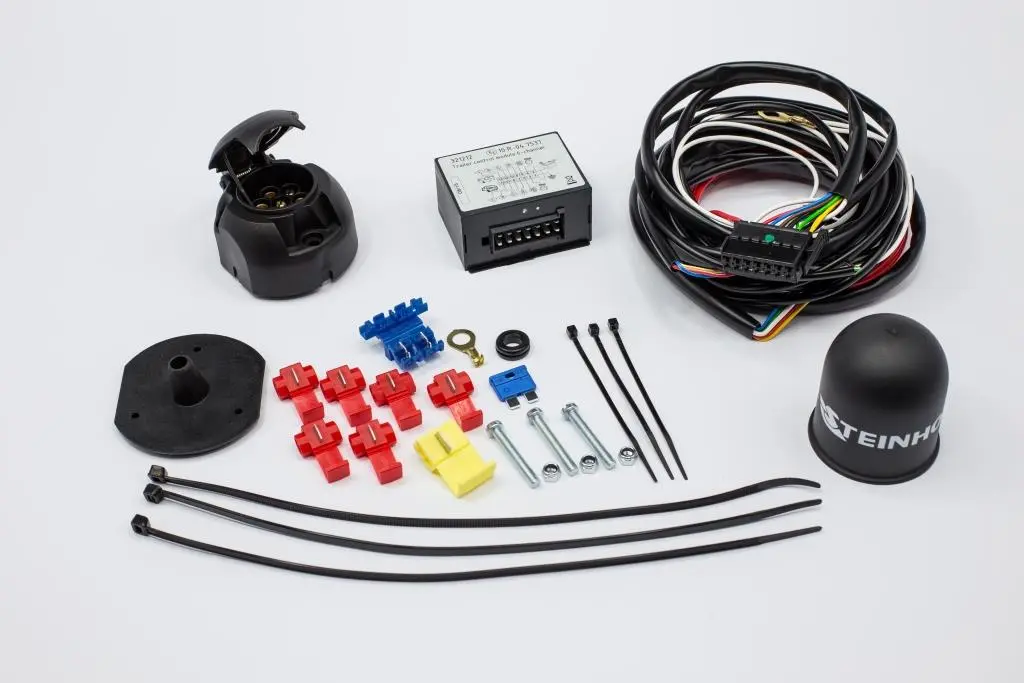 Universal elkabelsett, 7 pol ledningsnett med elektronisk modul (PDC, LED, blinklys control)
