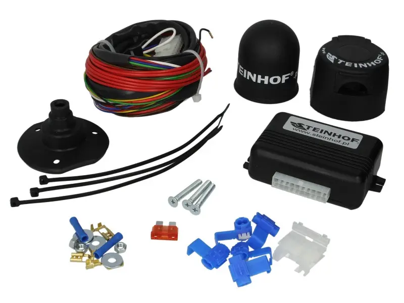 Universal elkabelsett, 7 pol ledningsnett med elektronisk modul (PDC, LED, blinklys control)