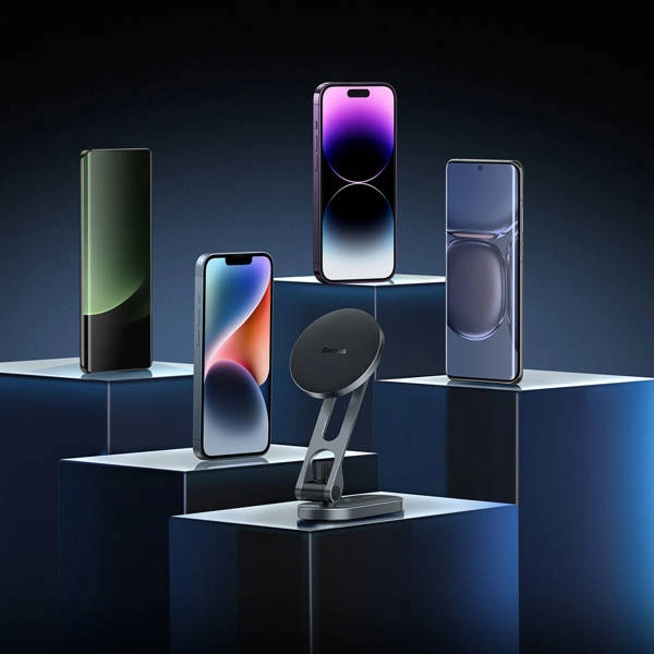 Universell justerbar magnetisk mobilholder for Tesla til dashbord og skjerm │ Baseus T-Space – bilde 12