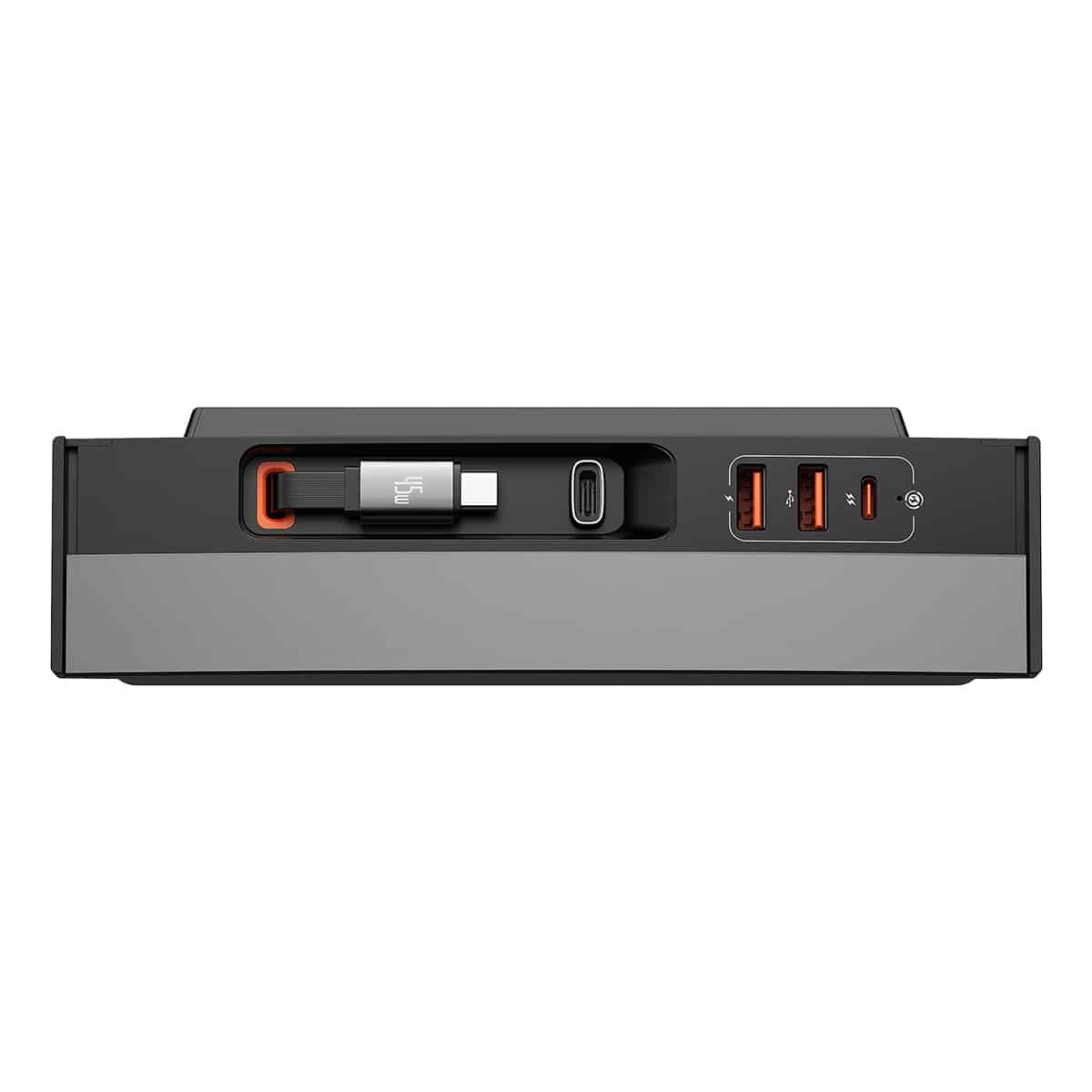 USB Hub 45W for Tesla Model 3 2019 - 2023 / Model Y 2020 - 2025 │ med innebygd USB-C-kabel Baseus T-Space Image 1