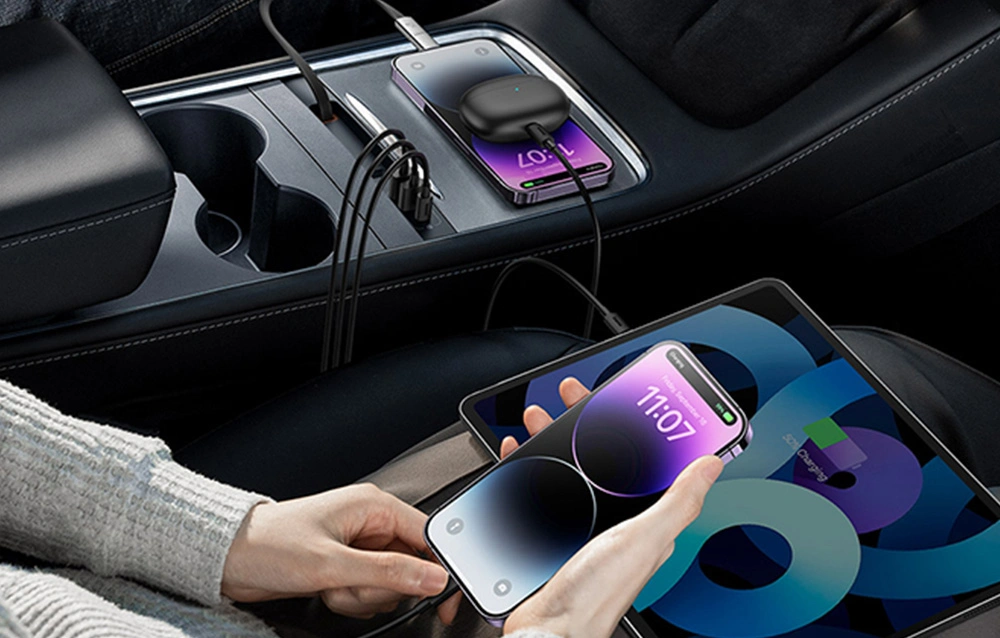 USB Hub 45W for Tesla Model 3 2019 - 2023 / Model Y 2020 - 2025 │ med innebygd USB-C-kabel Baseus T-Space Image 11