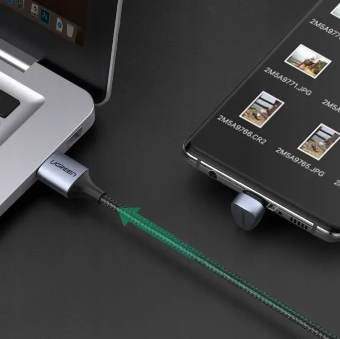 USB-kabel - USB type C Ugrønn 1 m – bilde 6