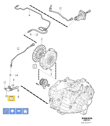 Utlufter for koblingssylinder Volvo Genuine® C30 C70 S40 S60 S80 V40 V50 V60 V70 XC70 2004-2018 │ manuell girkasse – bilde 2