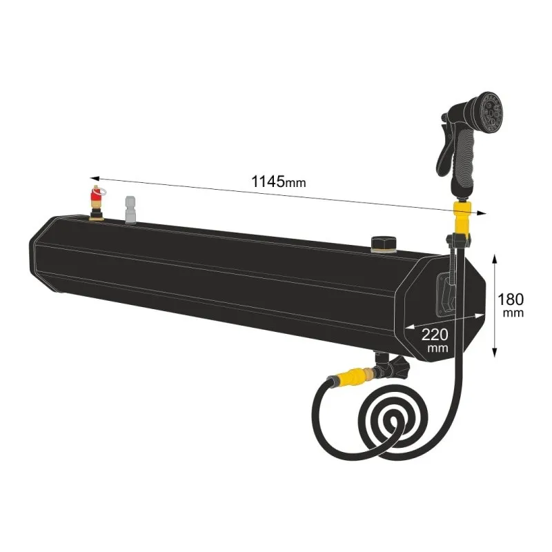 Vanntank med dusj Yolco WT30 30 l │ takmontert campingtank – bilde 14