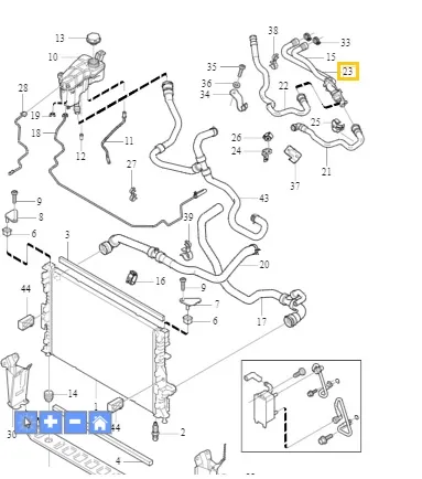 Varmeapparatslange Volvo S60 / S60 Cross Country / S80 / V60 / V60 Cross Country / V70 / XC60 / XC70 2006 - 2018 │ Genuine® – bilde 2