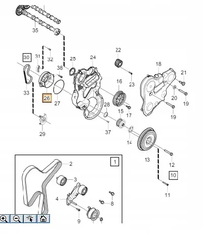 Veivakseltetning foran Simmerring Volvo Genuine® S60 S80 V40 V60 V70 XC60 XC70 │ 5-syl diesel – bilde 3