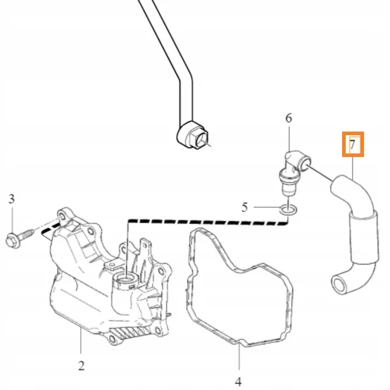 Ventilasjonsslange veivhus Volvo Genuine® C30 S40 S80 V50 V70 2004-2013 │ bensin B4184SX/B4204SX – bilde 2