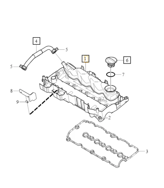 Ventilasjonsslange veivhus Volvo Genuine® S60 V60 V70 S80 XC60 XC70 2007-2018 │ diesel D4204T