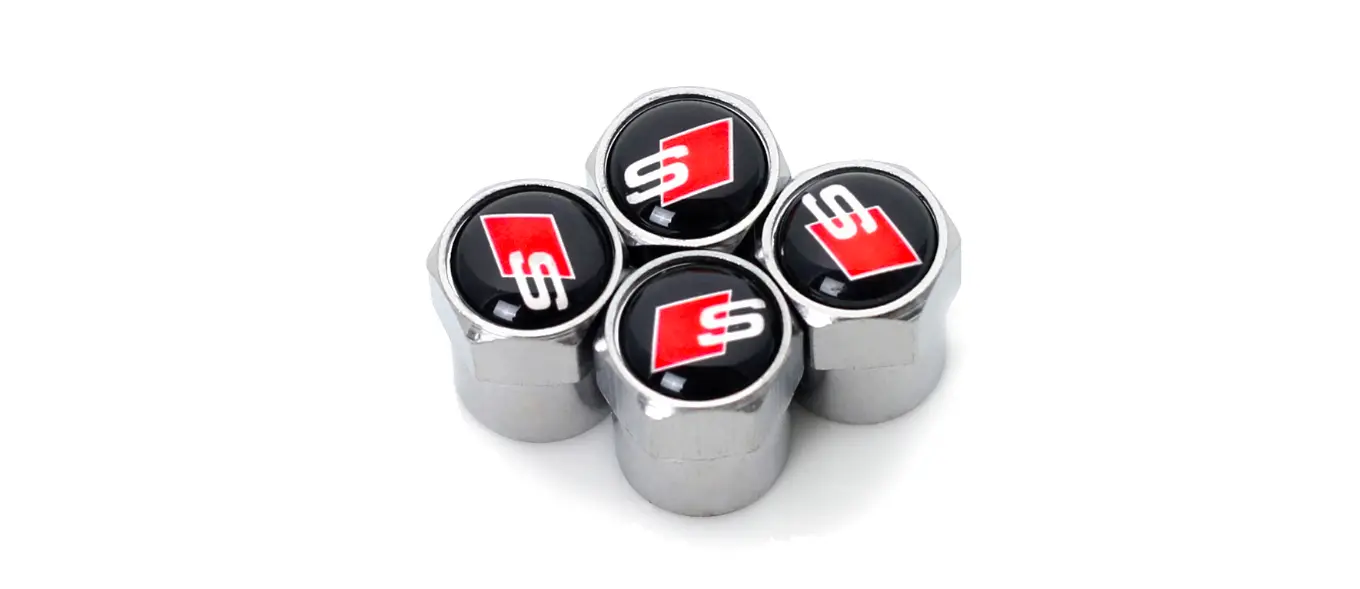 Ventilhetter Audi S Line S-line Chrome Edition - sett 4 stk.
