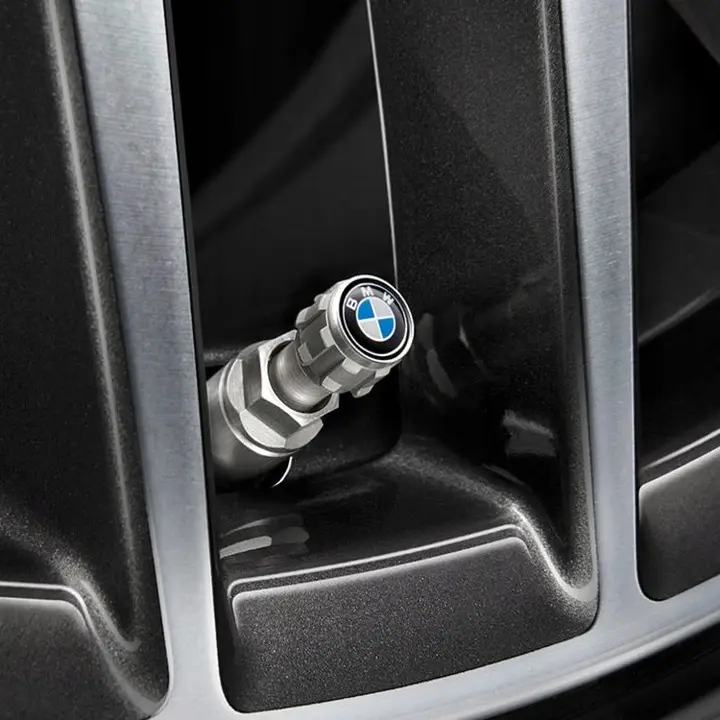Ventilhetter BMW Silver Edition │ Genuine® Aluminium Protect TPMS Tyre Valve Caps - 4 stk.