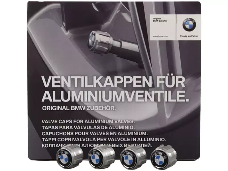Ventilhetter BMW Silver Edition │ Genuine® Aluminium Protect TPMS Tyre Valve Caps - 4 stk. – bilde 5