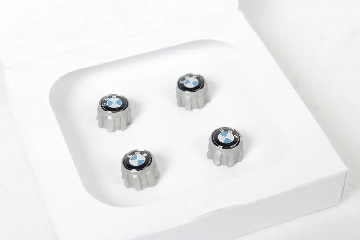 Ventilhetter BMW Silver Edition │ Genuine® Aluminium Protect TPMS Tyre Valve Caps - 4 stk. – bilde 6