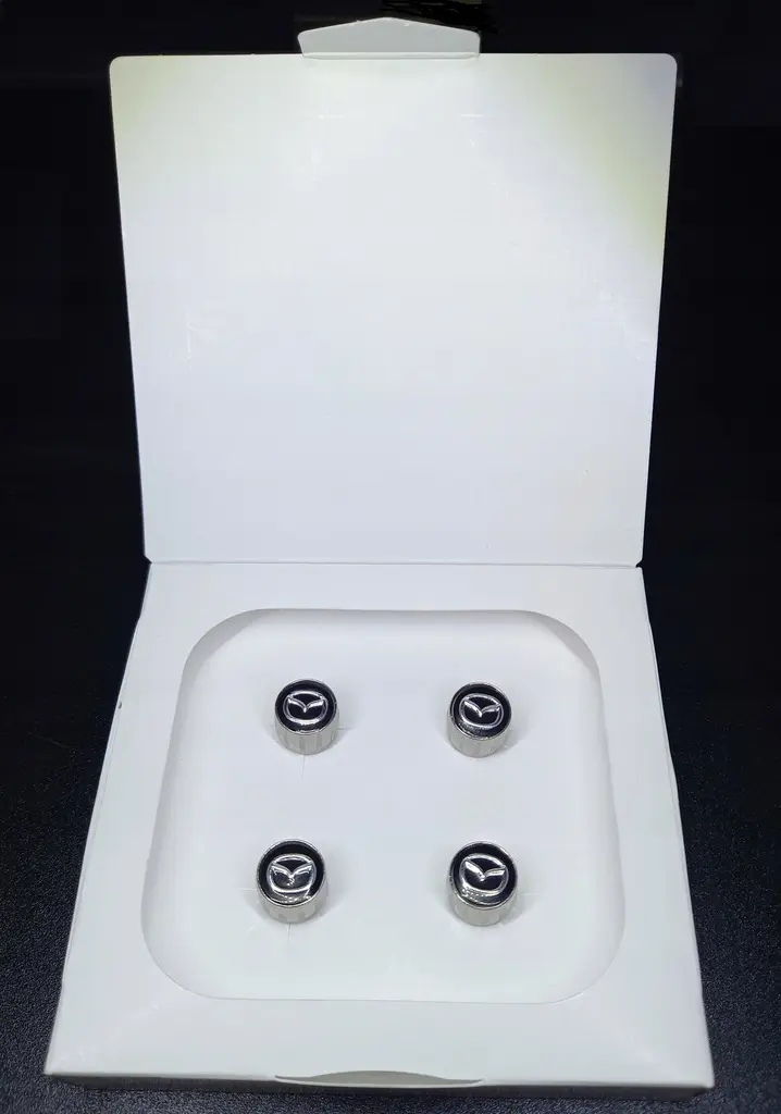 Ventilhetter Mazda Silver Black Edition │ sett 4 stk. – bilde 2