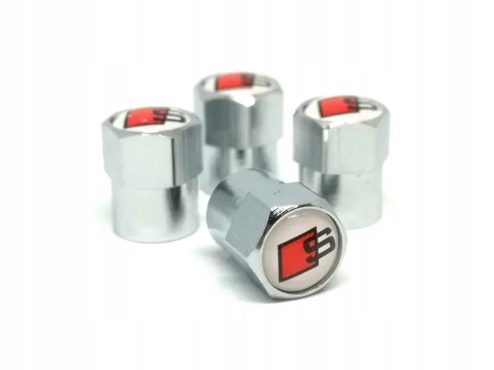 Ventilhetter med logo Audi S-Line Piano White Edition - 4 stk. – bilde 2