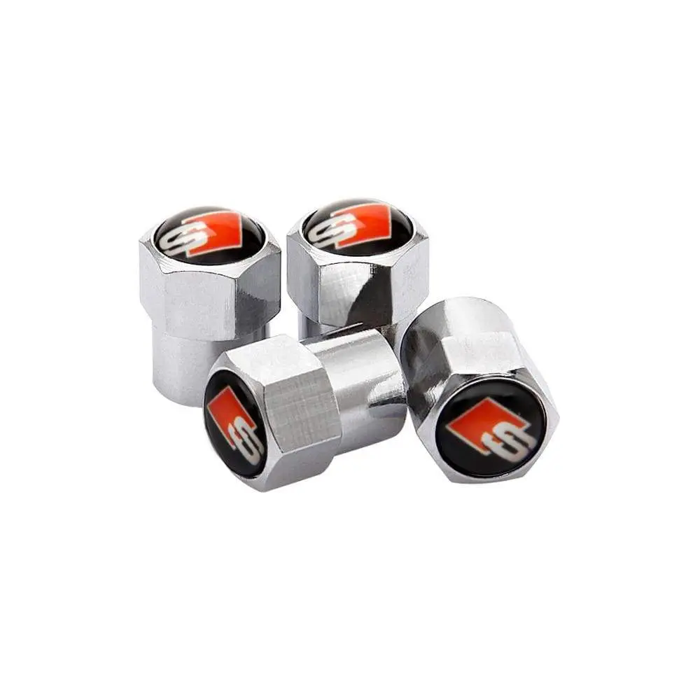Ventilhetter med logo Audi S-Line Silver Edition - 4 stk. – bilde 3