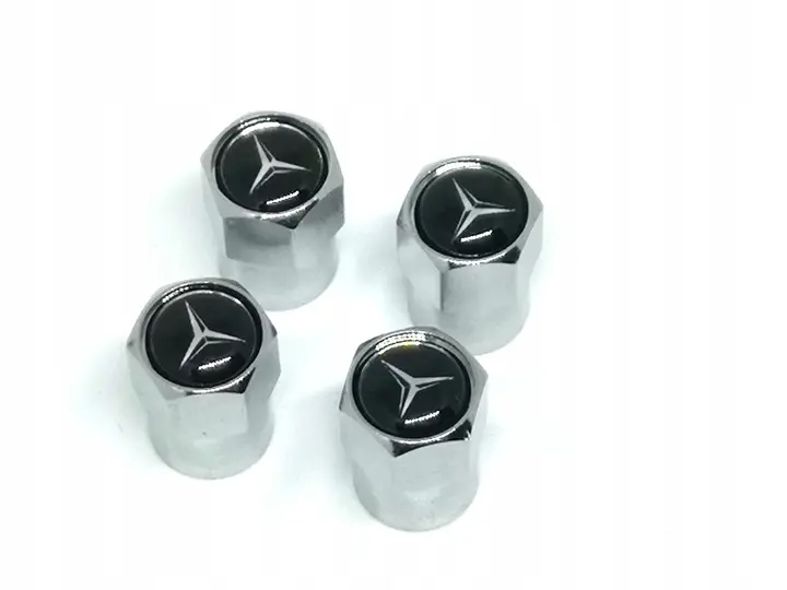 Ventilhetter med logo Mercedes-Benz Silver Edition - 4 stk.