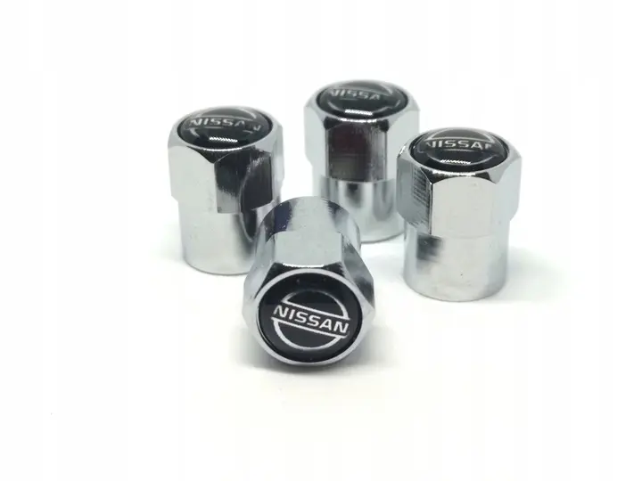 Ventilhetter med logo Nissan Black Edition - 4 stk.