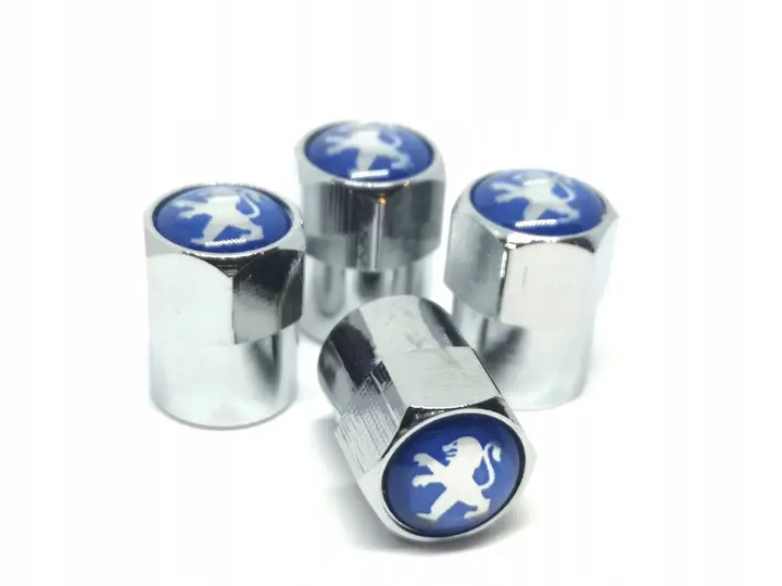 Ventilhetter med logo Peugeot Blue Edition - 4 stk.