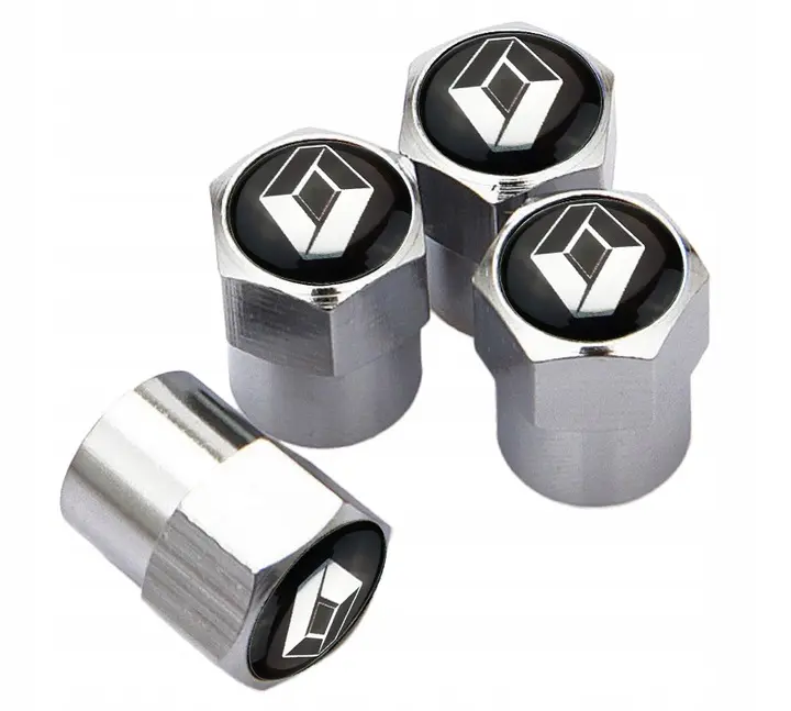 Ventilhetter med logo Renault Silver Edition - 4 stk.
