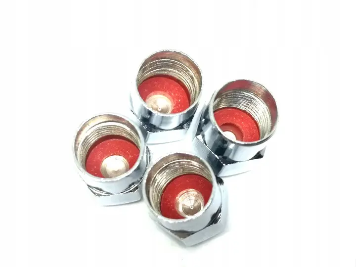 Ventilhetter med logo Suzuki Silver Red Edition - 4 stk. – bilde 3